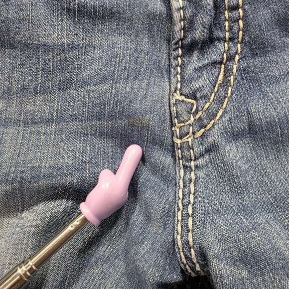 Silver Jeans Co Sam Boyfriend Jeans Womens 25 Distressed Sequin Pockets 28 - Picture 8 of 12